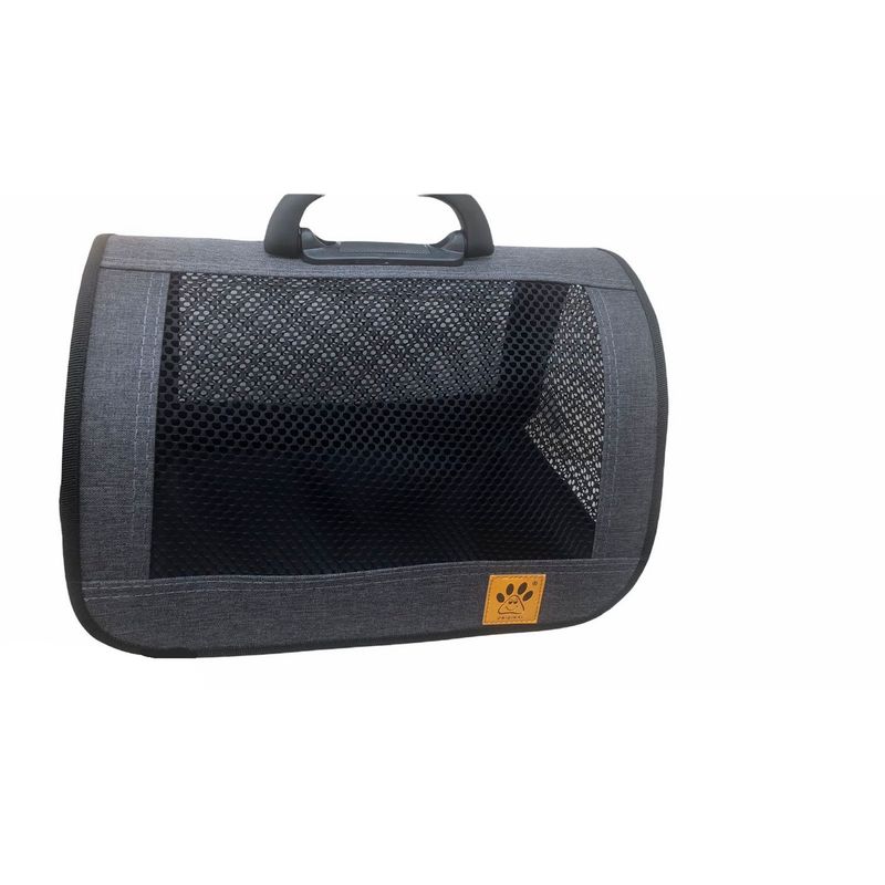 ACCECAN - Transportador para  Mascotas Raza Pequeña Tela Gris 25x26x45cm