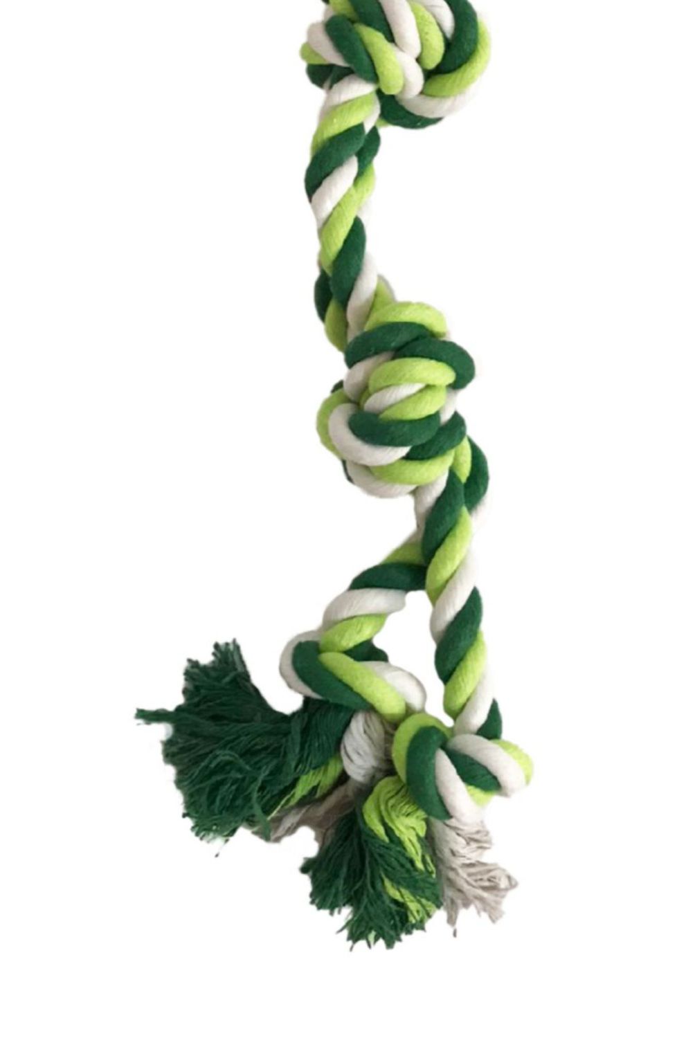 ACCECAN - Juguete para Perros Soga Trenzada XL Algodón Natural Verde