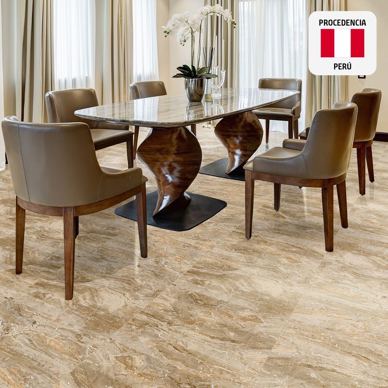 SAN LORENZO - Cerámica Breccia Preciosa Café 60x60cm 1.44m2 para piso