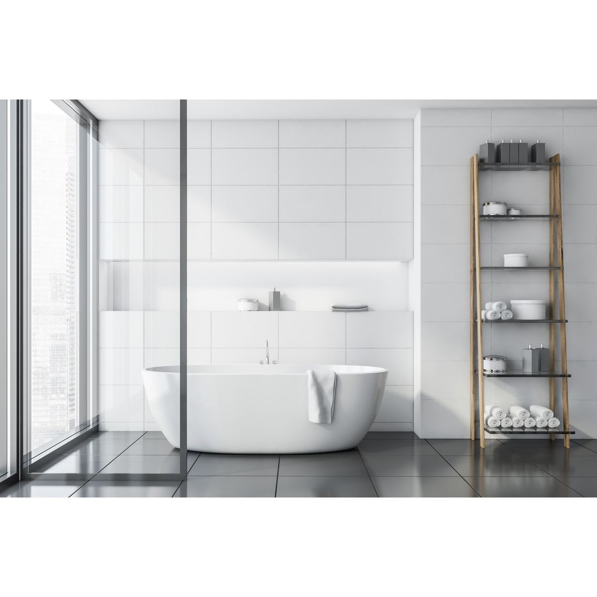 SAN LORENZO - Cerámica Blanco Decorado 61x61cm 1.44m2 White Satin