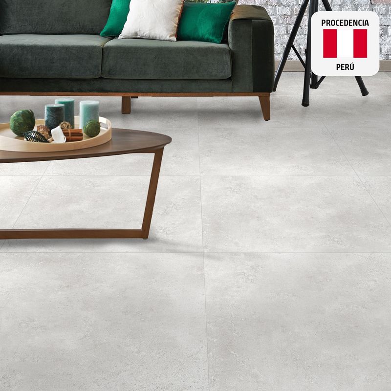SAN LORENZO - Cerámica Calisa Blanco 60x60cm 1.48m2 para piso