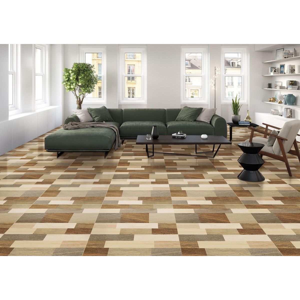 SAN LORENZO - Cerámica Madera Bosse Beige 60x60cm 1.44m2 para piso