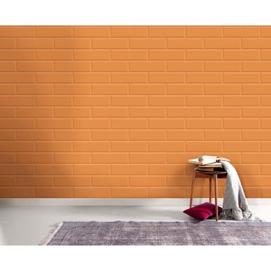 Cer�mica Brick Naranja Brillo 12x40cm 1.39m2 Para Pared