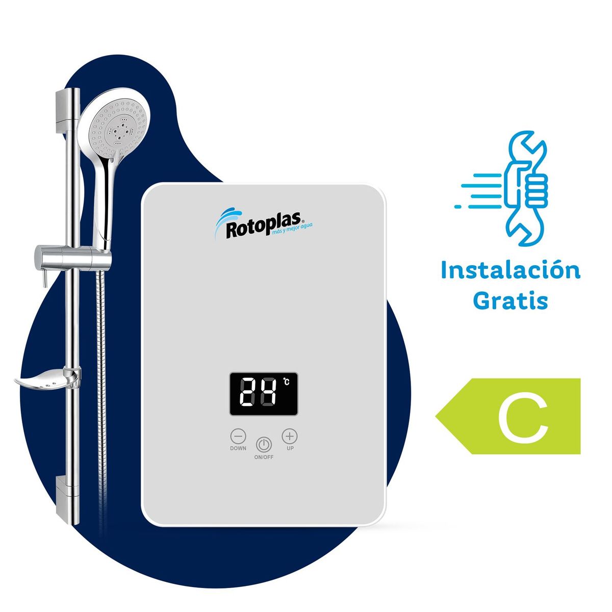 ROTOPLAS - Rapiducha Eléctrica Rotoplas Sense Pro 4.5kW