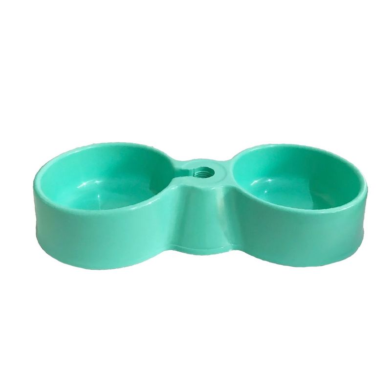 ACCECAN - Plato Autorellenable Grande para Perros Turquesa 16x7x38cm