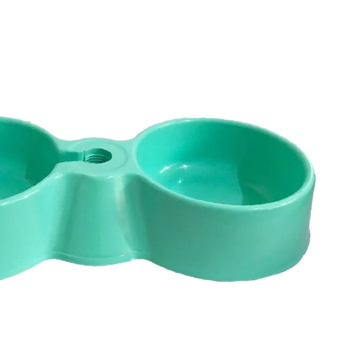 ACCECAN - Plato Autorellenable Grande para Perros Turquesa 16x7x38cm