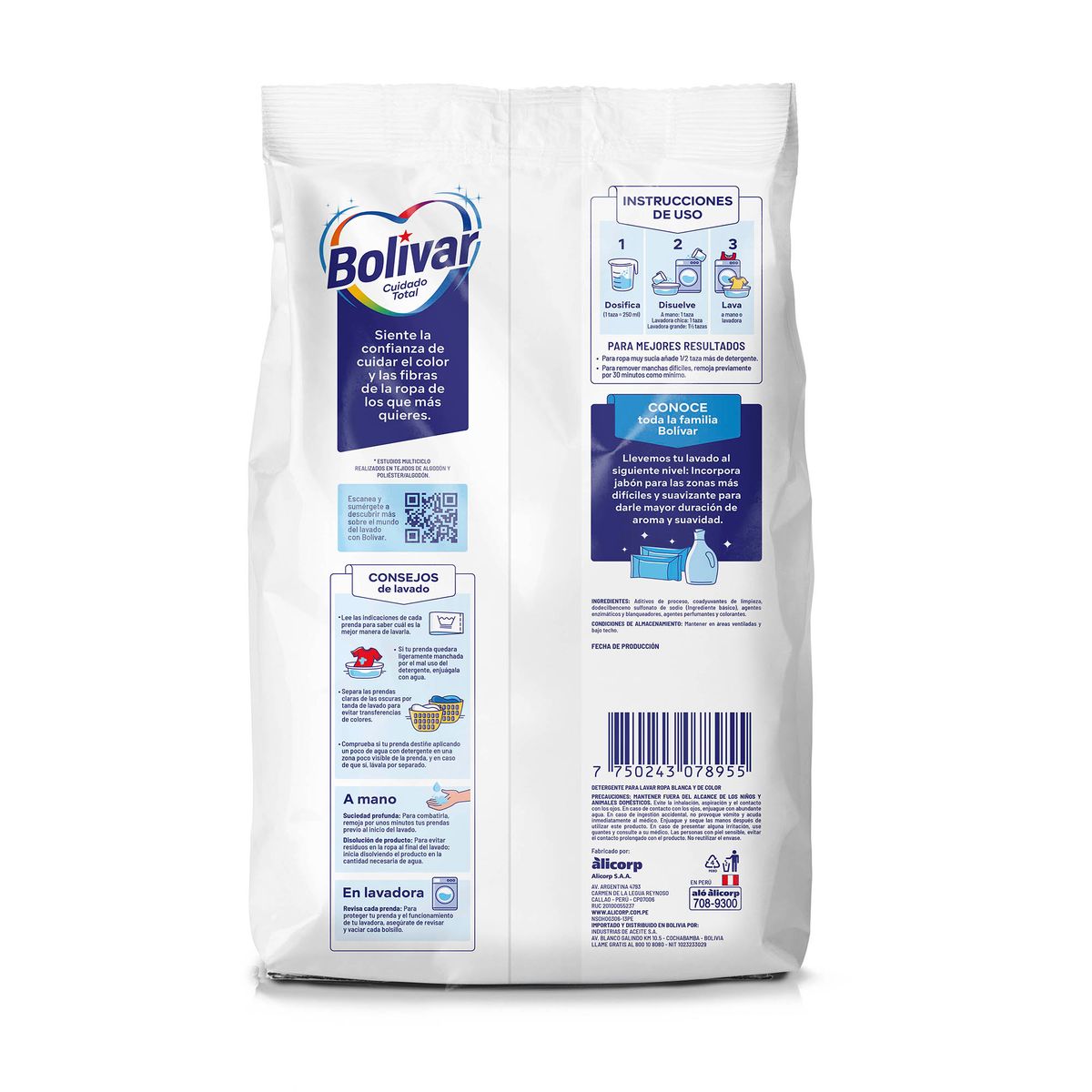 BOLIVAR - Detergente En Polvo Bolivar Active 2.4 Kg.
