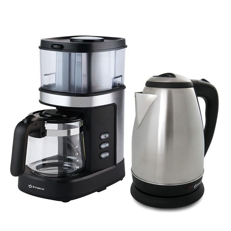 IMACO - Cafetera con Molinillo y Hervidor de agua