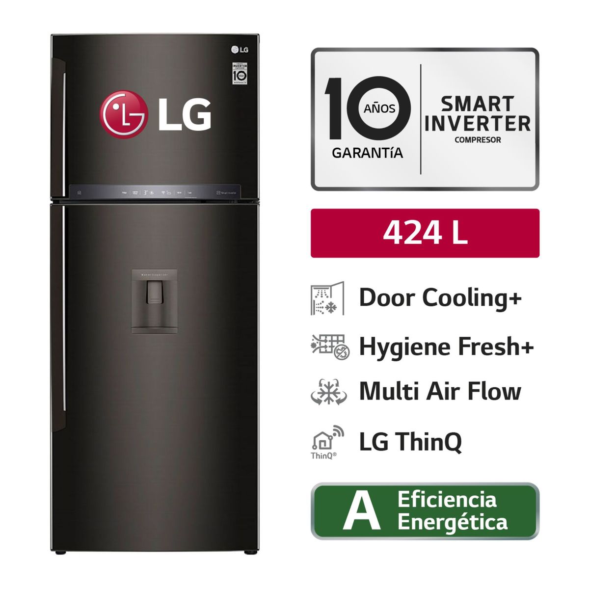 LG - Refrigeradora Lg Gt44Agd 424 L