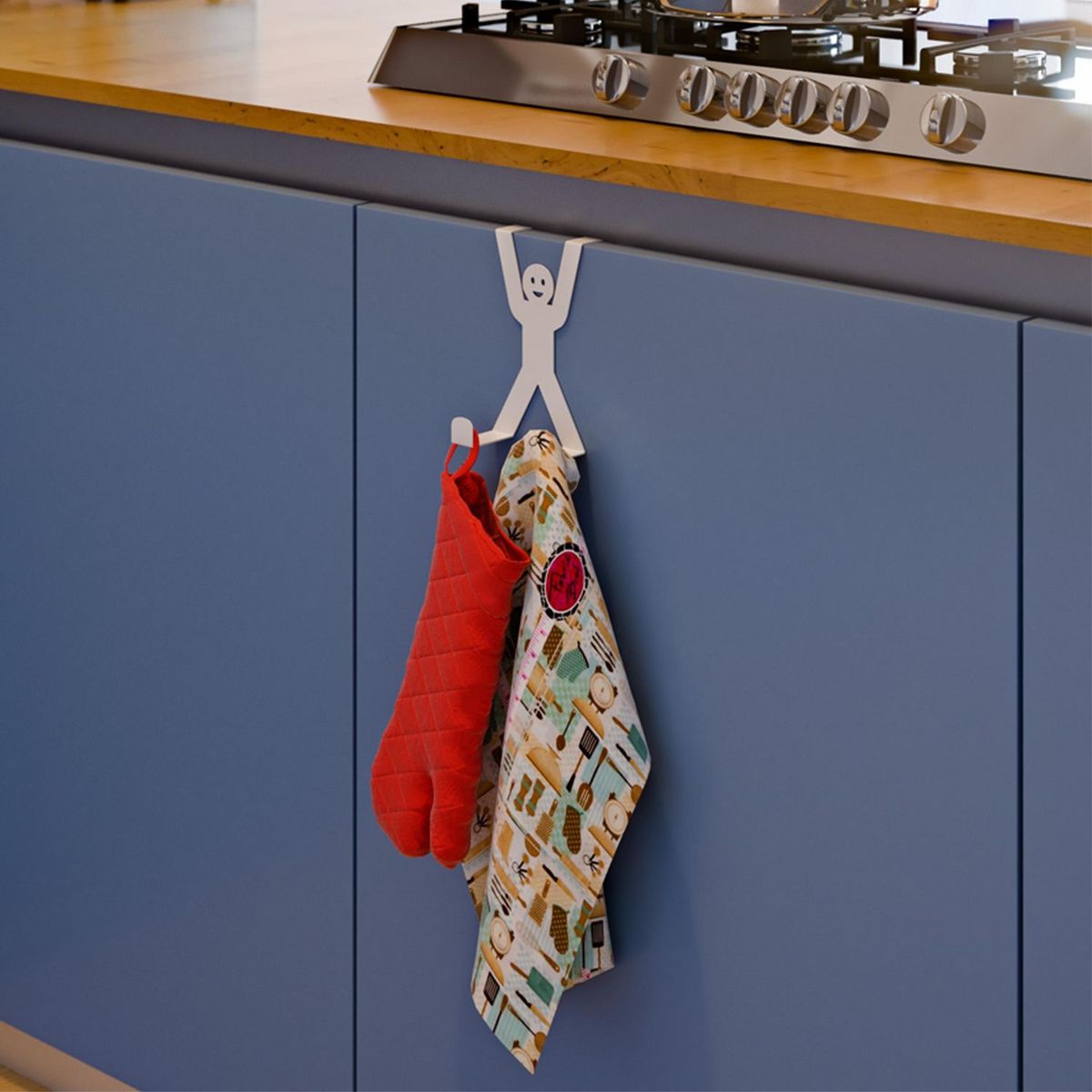 ORGANIZA DUCASSE - Colgador de Puerta 2 Ganchos Blanco