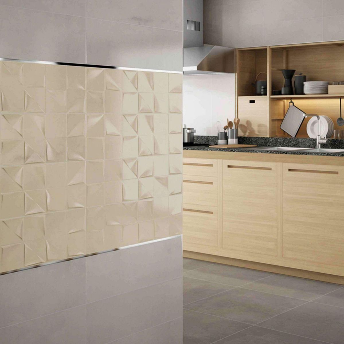 KLIPEN - Cerámico Lure Beige Mosaico 20x60cm 1.2m2 para muro
