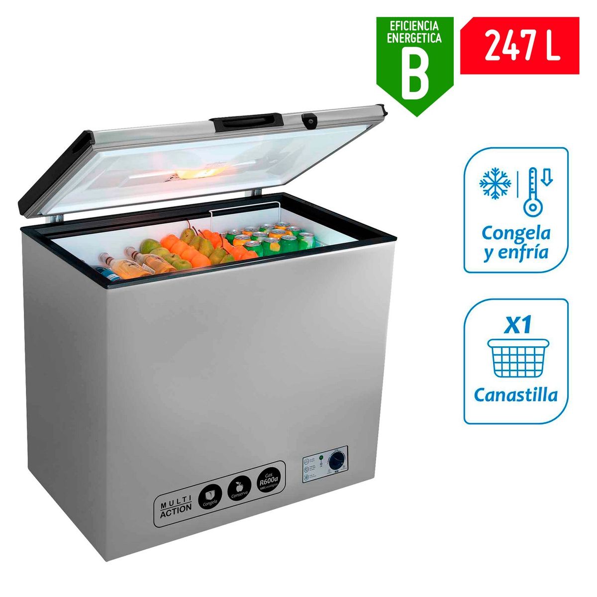 COLDEX - Congeladora Coldex 247 Lt CH10 Silver