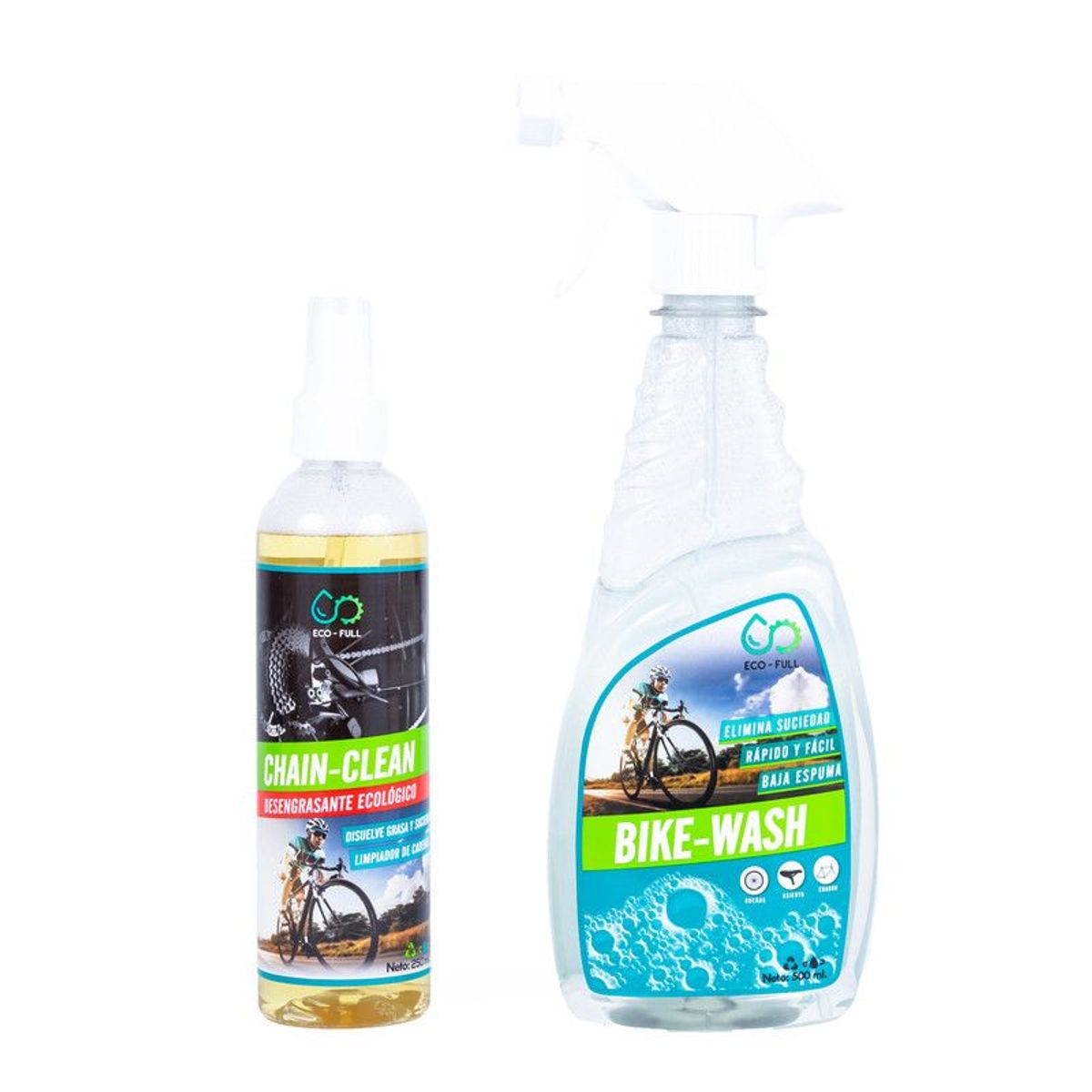 ECO-FULL - Dúo Limpiador Bike-Wash + Desengrasante Chain-Clean