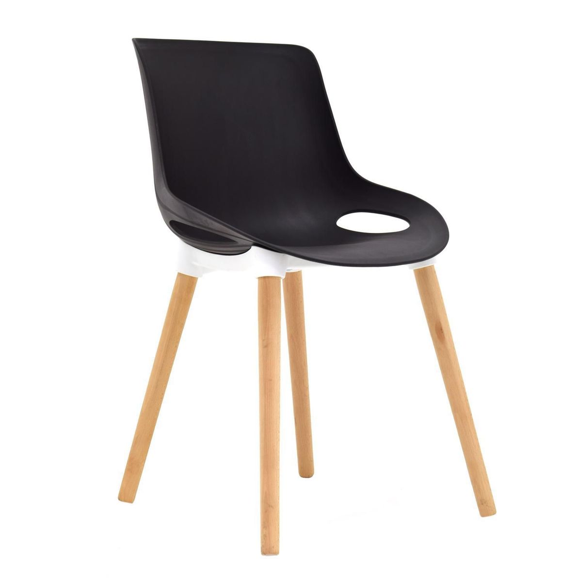 BONNO - Silla Fija de Diseño Dash Negra