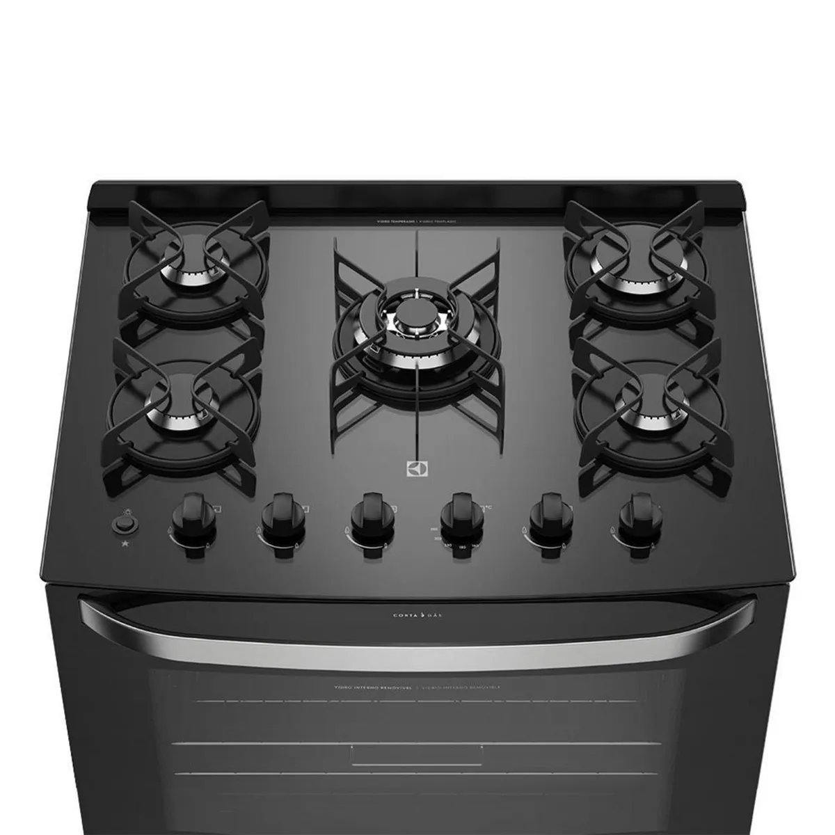 ELECTROLUX - Cocina Electrolux a Gas 5 Hornillas 76GS Negro