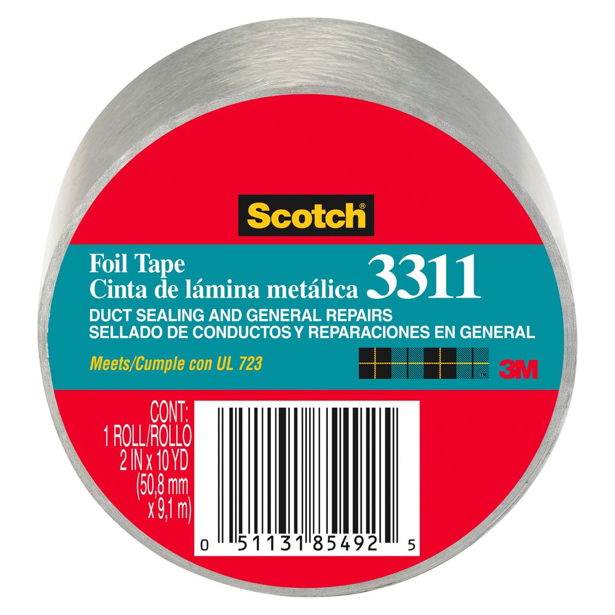 3M - Cinta Aluminio 3M 2" X45 MT