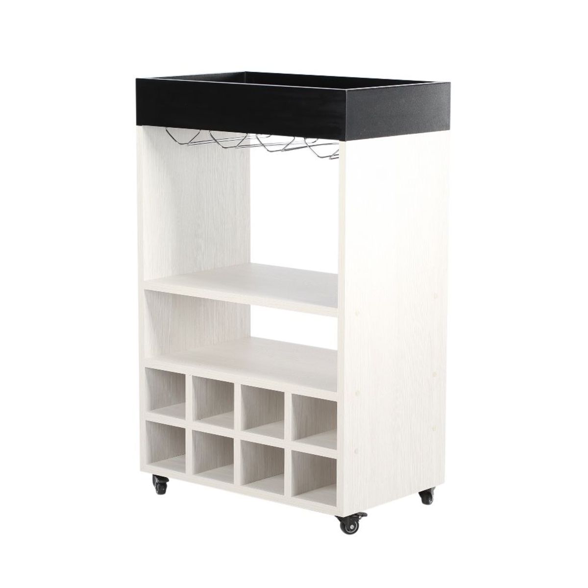 LUCANAS FURNITURE - Bar Cava con Ruedas Duna/Negro