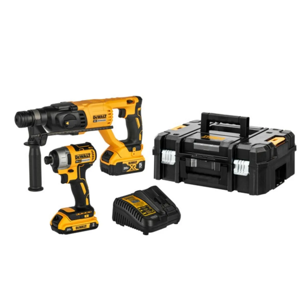 DEWALT - Rotomartillo Inalámbrico Dewalt SDS Plus 20V BRUSHLESS + Atornillador de Impacto InalámbricoDewalt 1/4" 20V BRUSHLESS DCK260D1P1T
