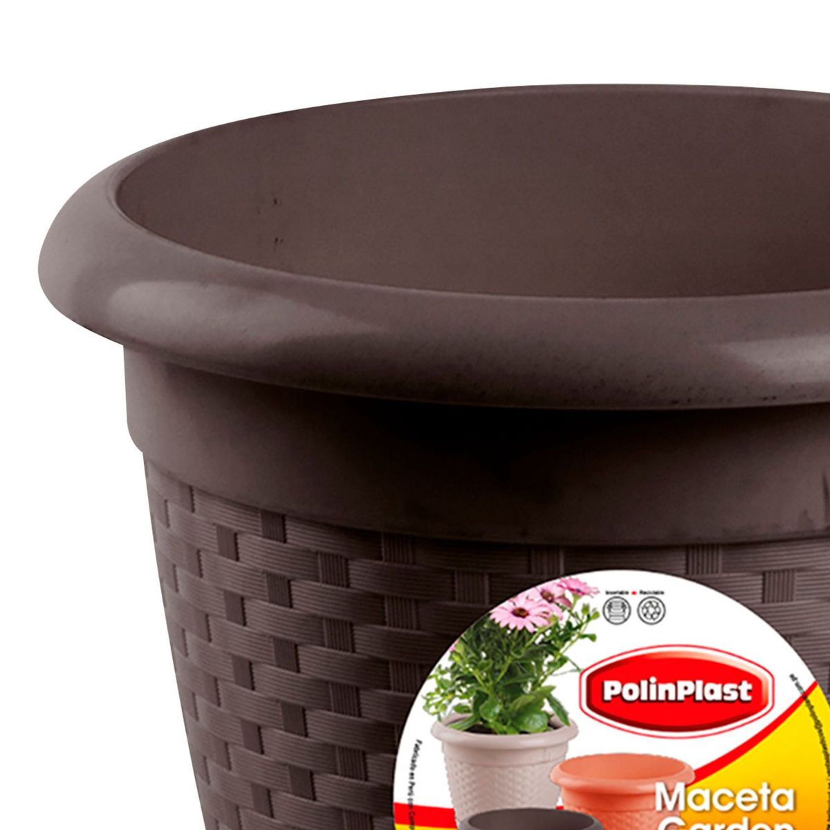 POLINPLAST - Maceta Garden Deluxe con Base #5 25x20x