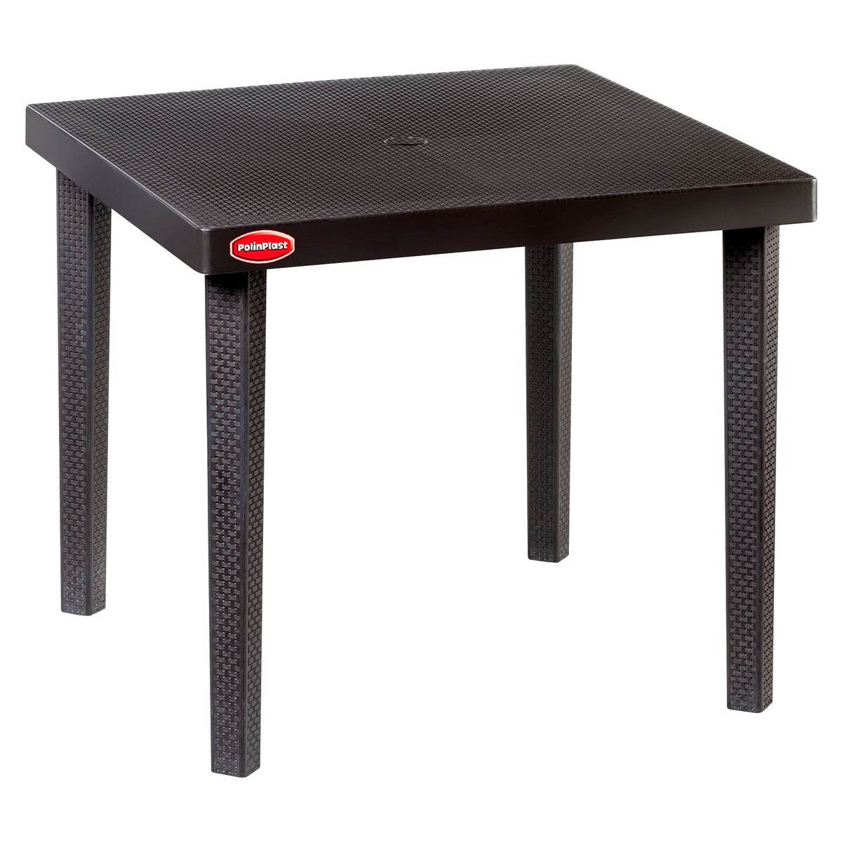 POLINPLAST - Mesa de Plástico Jamaica Marrón 85X85CM