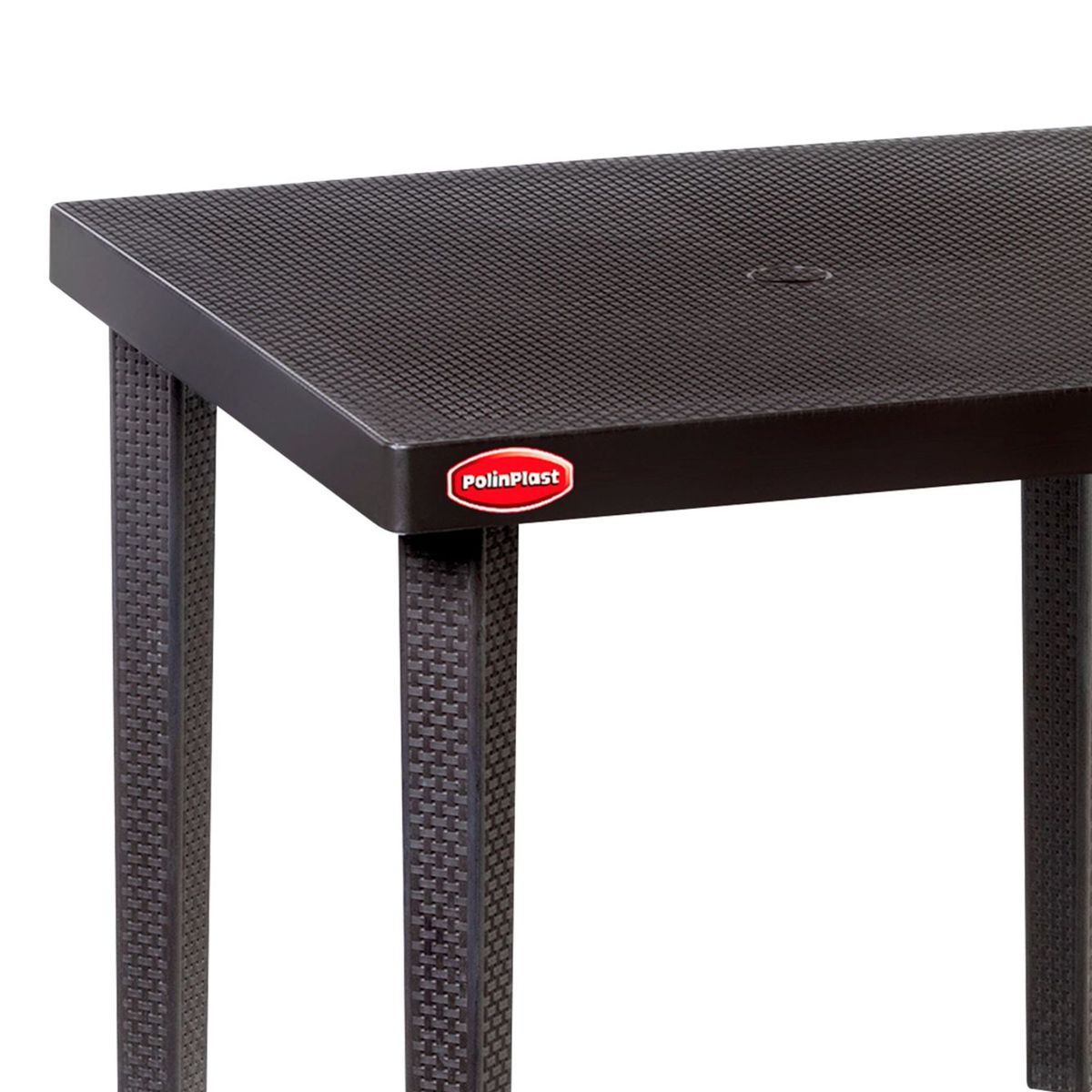 POLINPLAST - Mesa de Plástico Jamaica Marrón 85X85CM