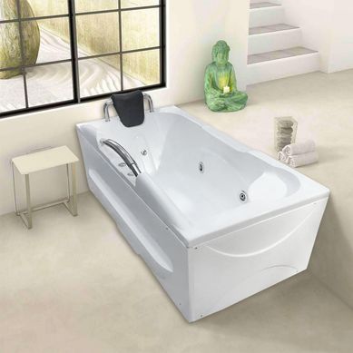 Tina Hidromasaje Rectangular Athenea 169x85cm Blanca