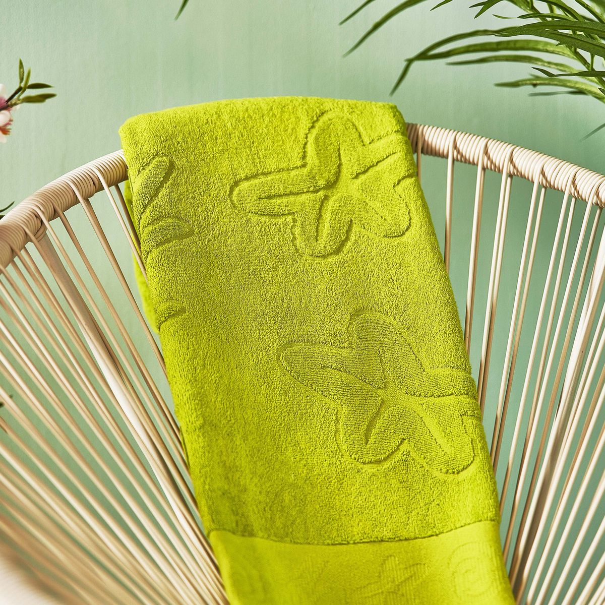 CASA BONITA - Toalla de Playa 75x150 Verde