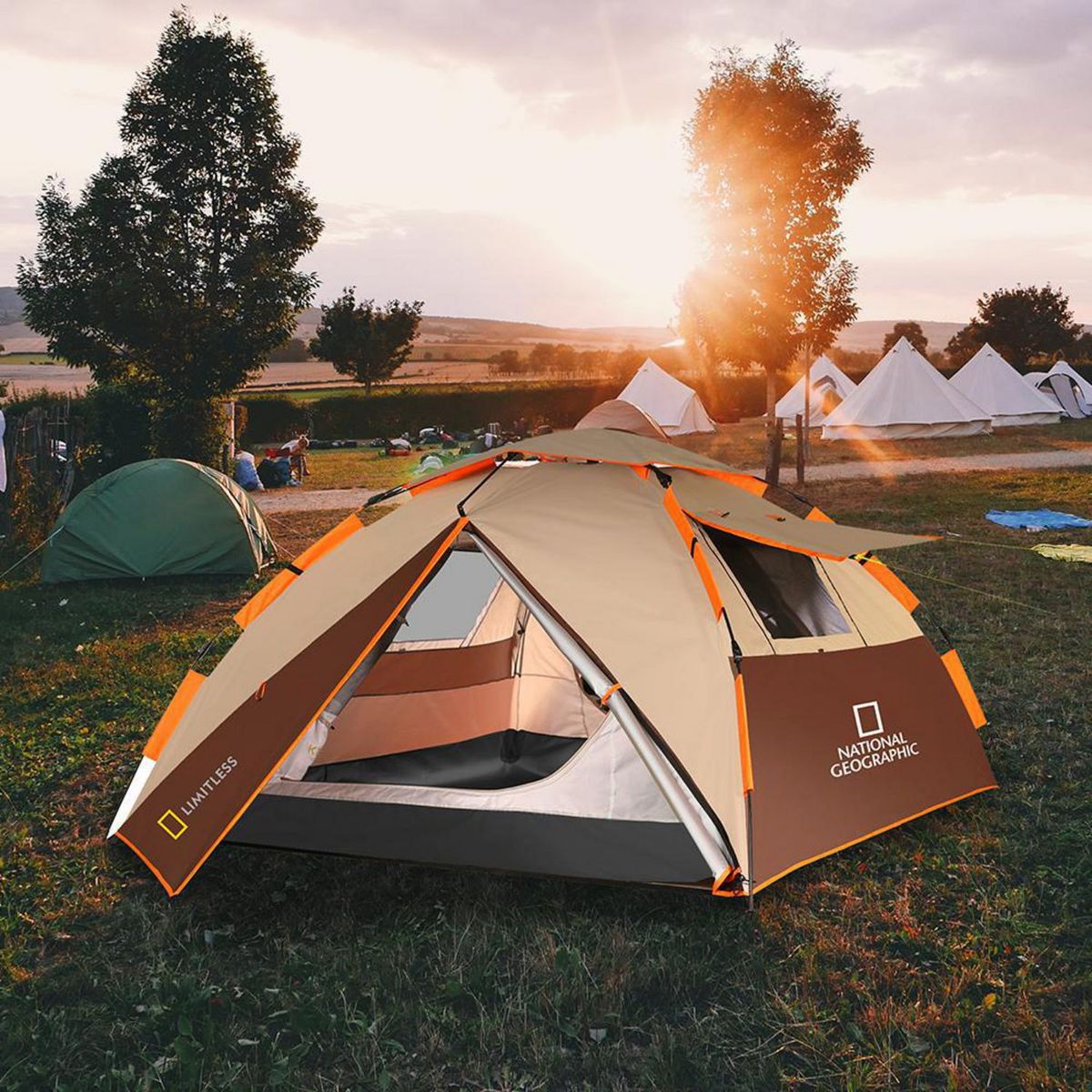 NATGEO - Carpa Para 4 Personas Modelo Cng420B Color Beige