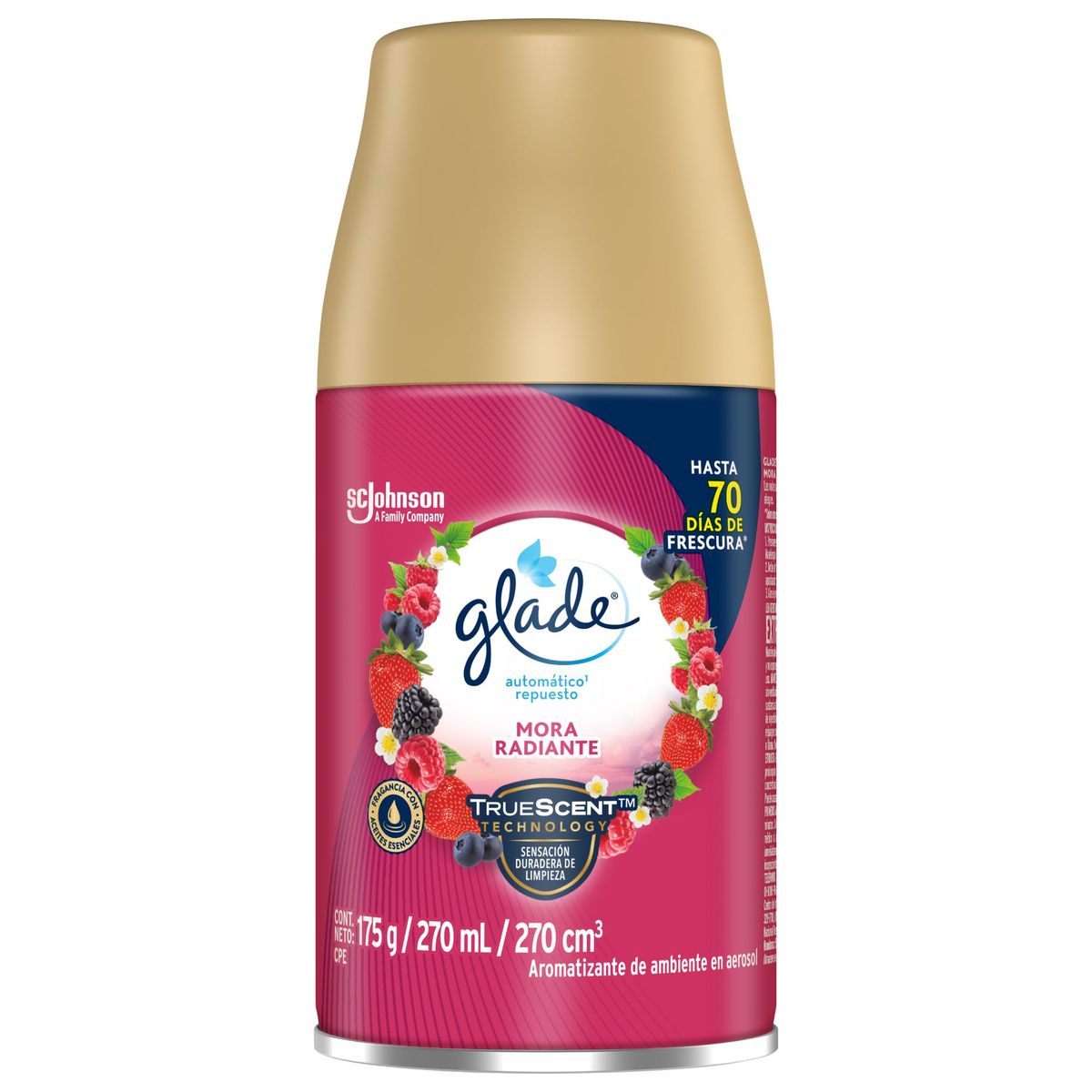 GLADE - Repuesto Ambientador automático Glade Mora Radiante 270 ml