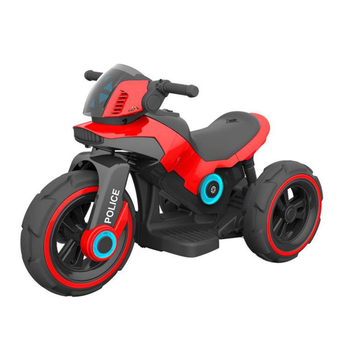 CUZKA - Trimoto a Batería Police MP3 USB Rojo