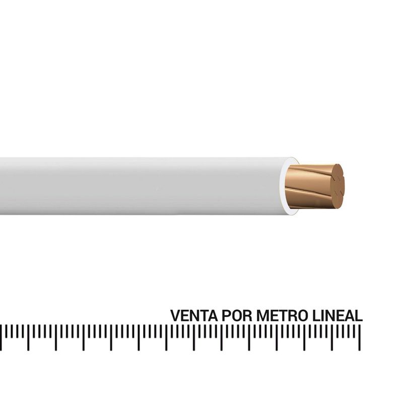 INDECO - Cable TW-80 Plus 450/750V 12 AWG Blanco por Metro Lineal