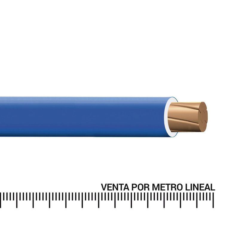 INDECO - Cable TW-80 Plus 14 AWG Indeco 450/750V Azul por Metro Lineal