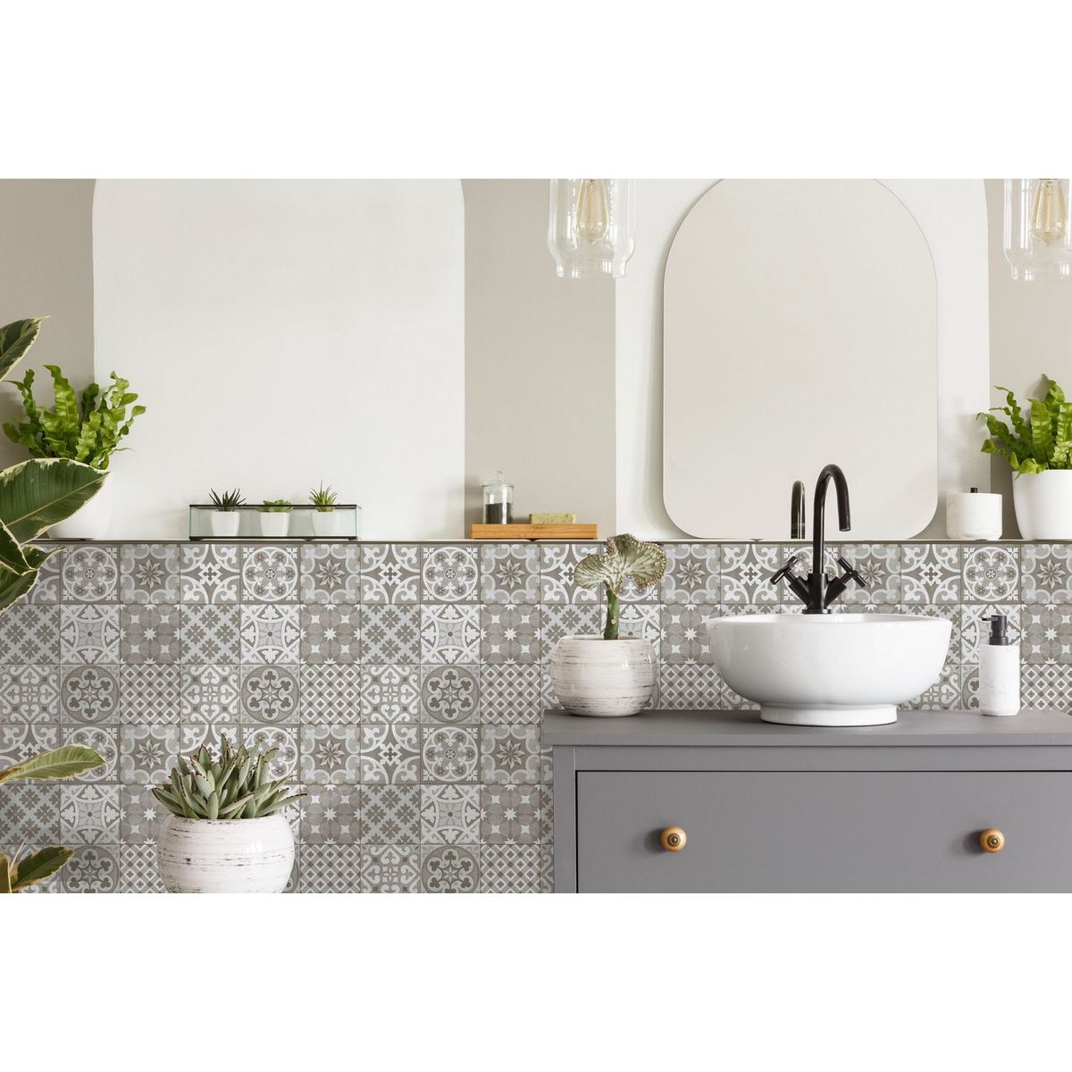 SAN LORENZO - Mosaico Sevilla Sepia 21.6X21.6cm