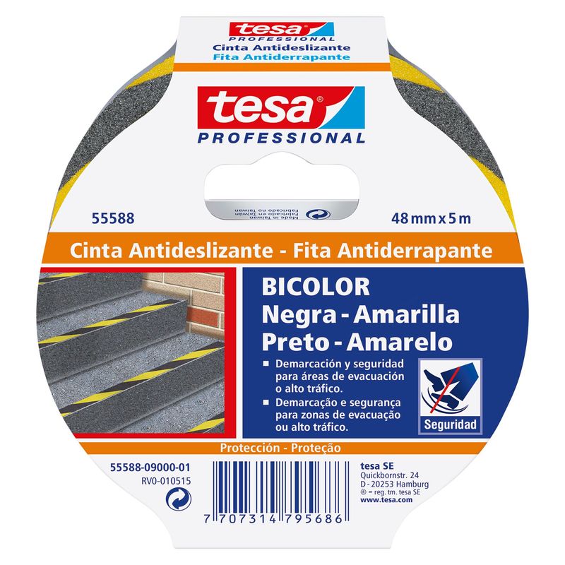 TESA - Cinta Antideslizante Bicolor TESA 48 mm. x 5 m.