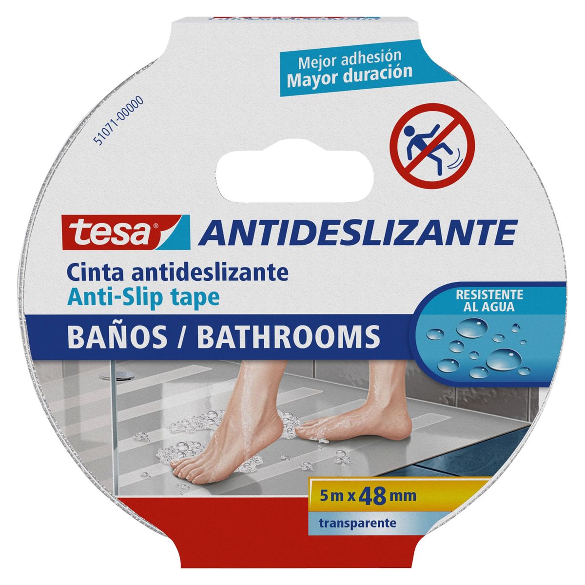 TESA - Cinta Antideslizante Baños TESA 48 mm. x 5 m.
