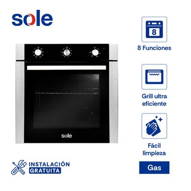 Horno Empotrable El�ctrico 65L  Sole SOLHO010V3 Negro/Acero