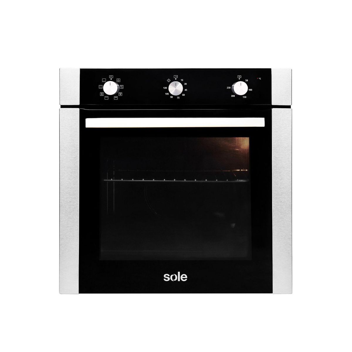 SOLE - Horno Empotrable Eléctrico 65L Sole SOLHO010V3 Negro/Acero