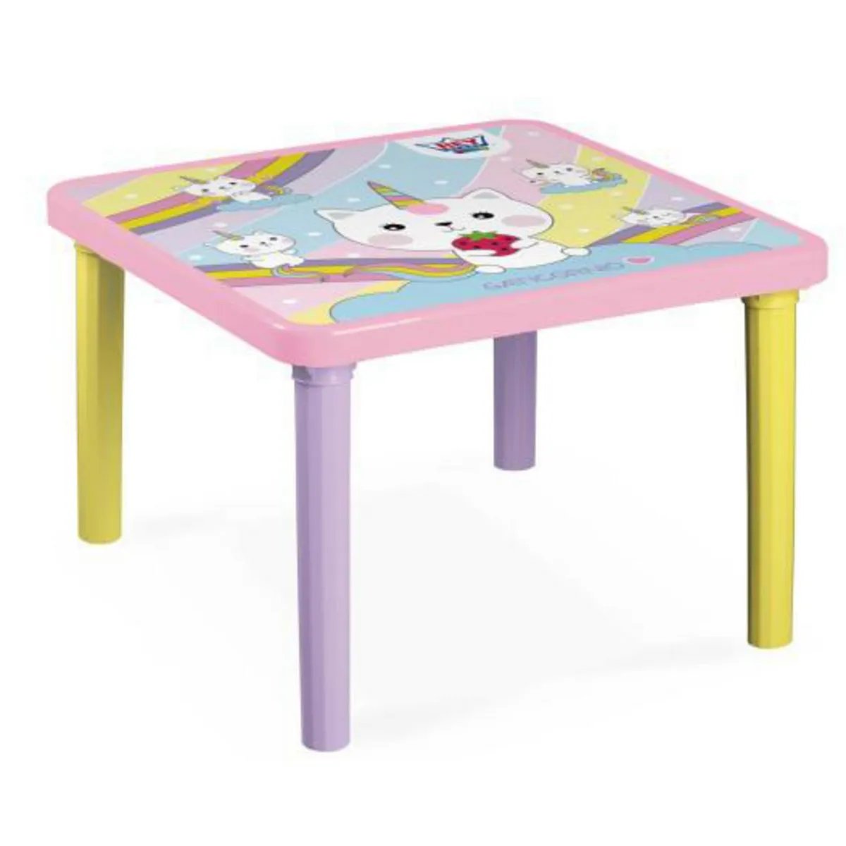 REYPLAST - Mesa de Plástico de Niñas Rosada 73.5X73.5 CM