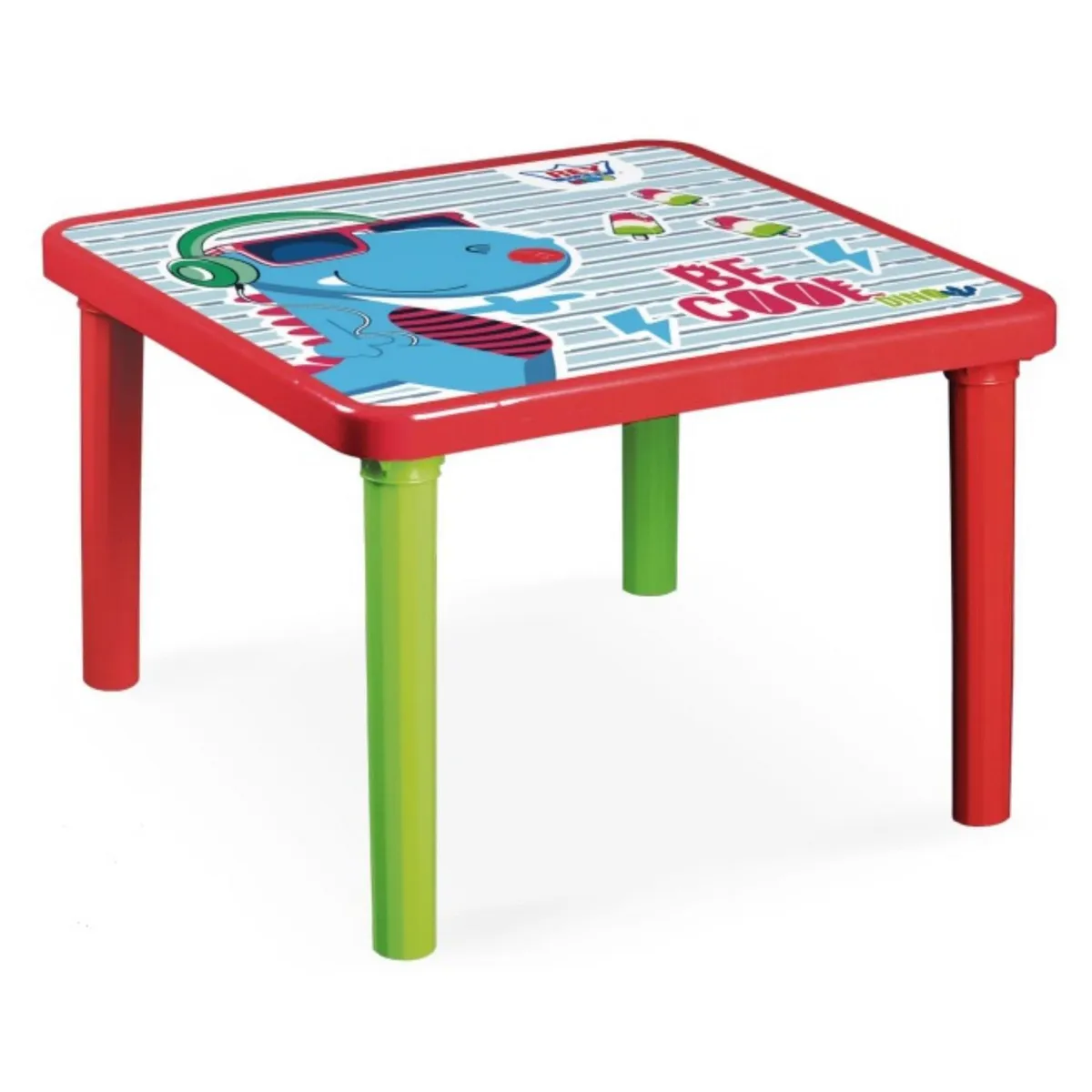 REYPLAST - Mesa de Plástico de Niños Roja 73.5X73.5 CM