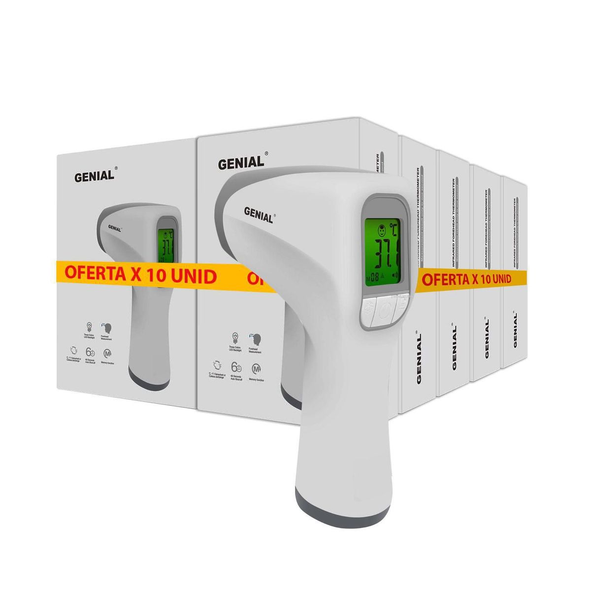 GENIAL - Termómetro Infrarrojo T81 Plus x 10 Unid