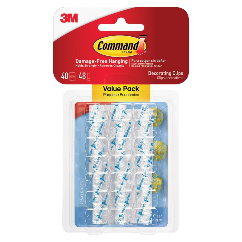 COMMAND - Clips Command 3M Decorativos Transparentes Value Pack