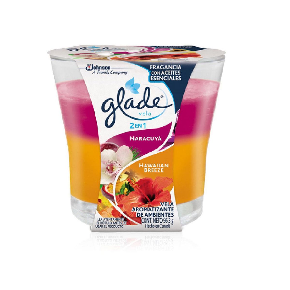GLADE - Ambientador Glade En Frasco (Plástico/Vidrio) Maracuya Hawaian Breeze 96Gr