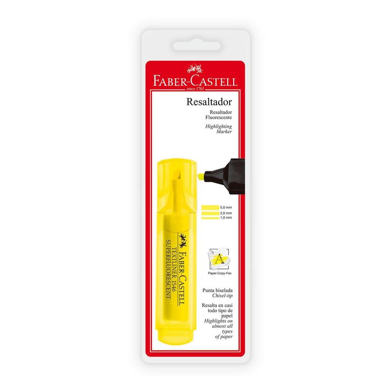 FABER CASTELL - Resaltador Super Gel 1557 Amarillo