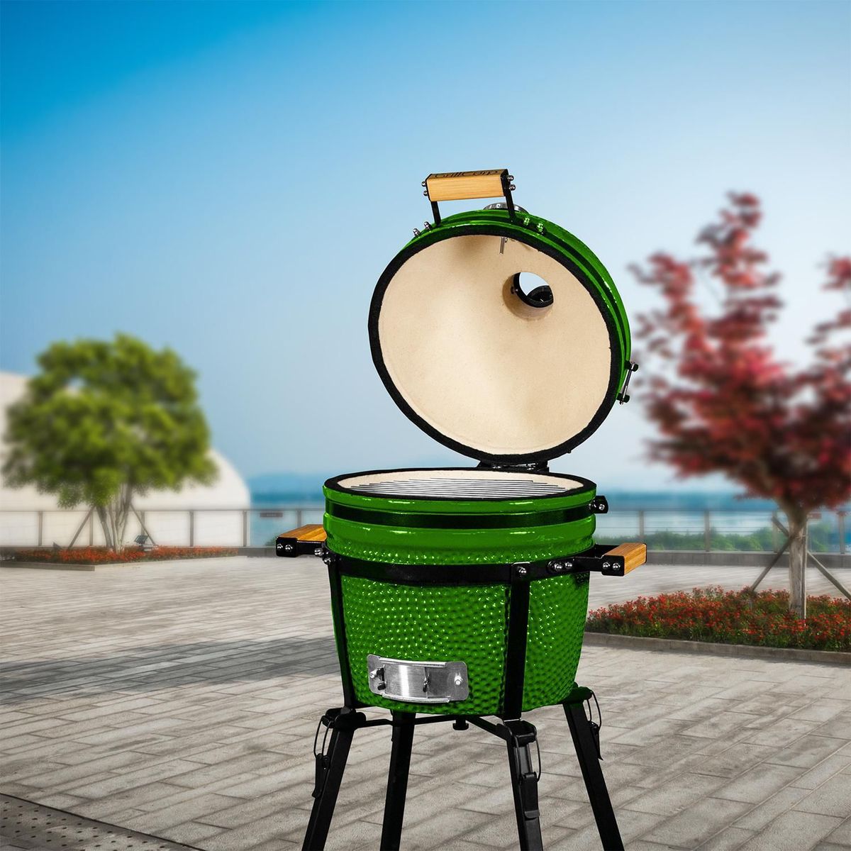 Kamado 15 Verde Clásico, marca GRILLCORP - Foto 2