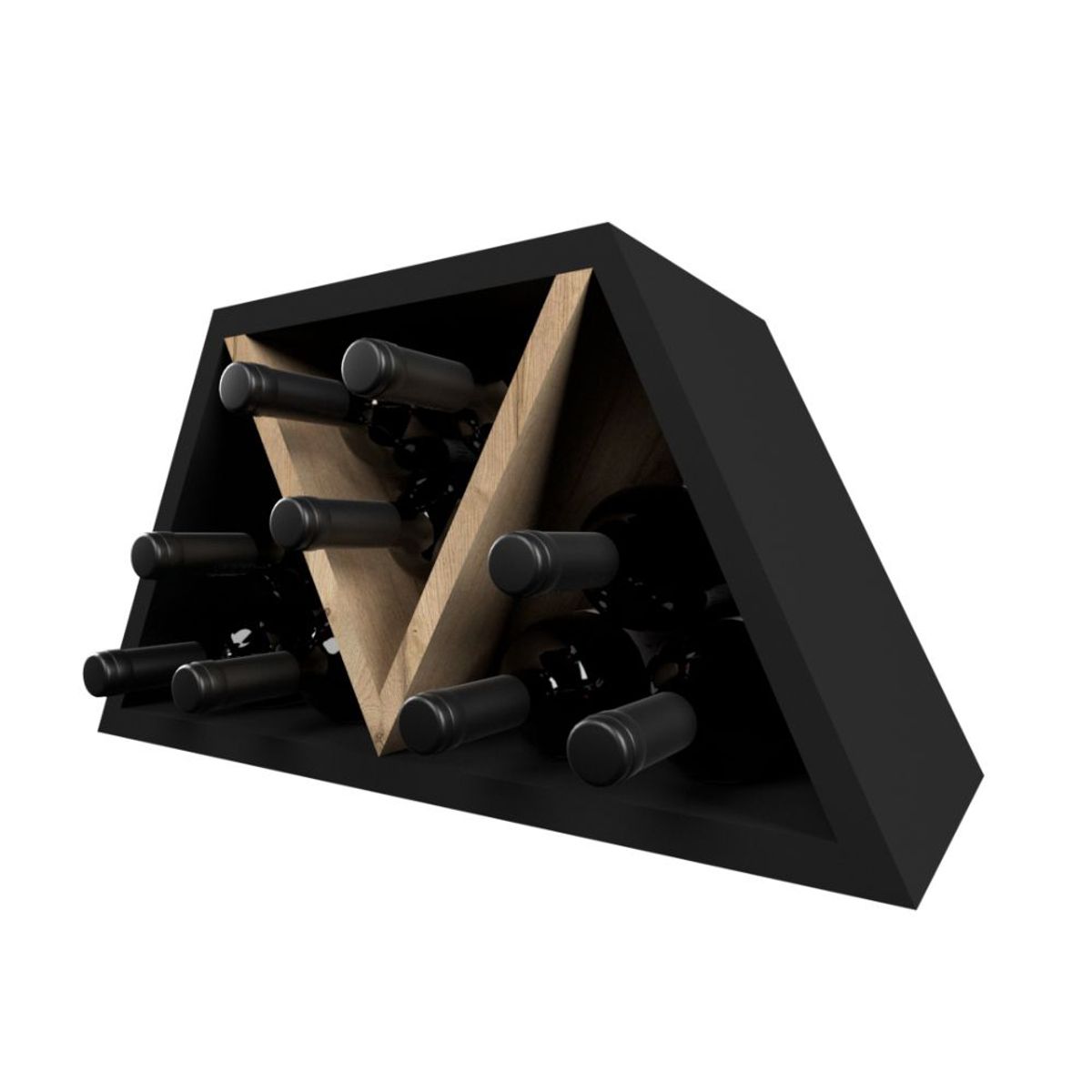 LUCANAS FURNITURE - Porta Botellas Negro y Duna