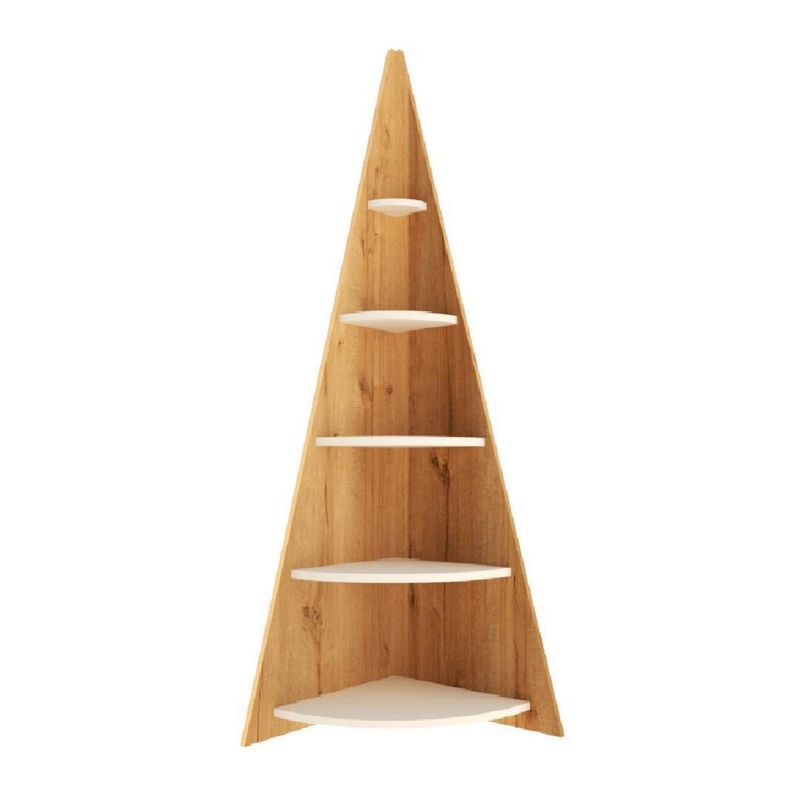 LUCANAS FURNITURE - Árbol de Navidad Esquinero 170 cm Duna y Blanco
