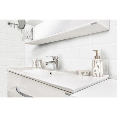 Cermica Brick White 12x40cm para pared