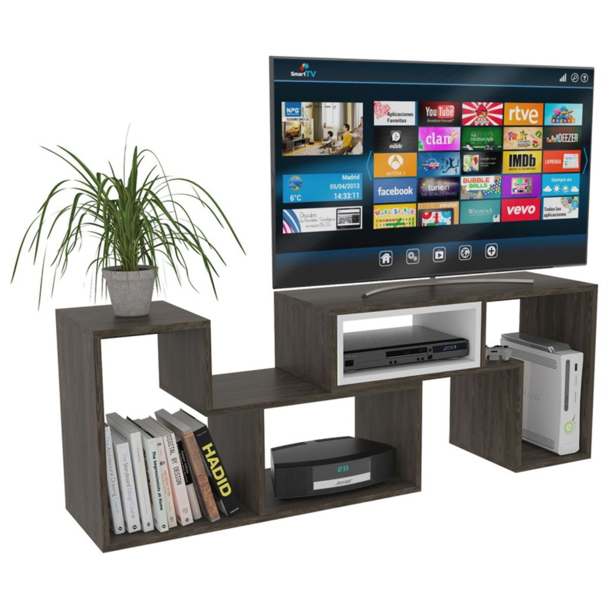 TUHOME - Mesa de TV 40" Extensible Beijing