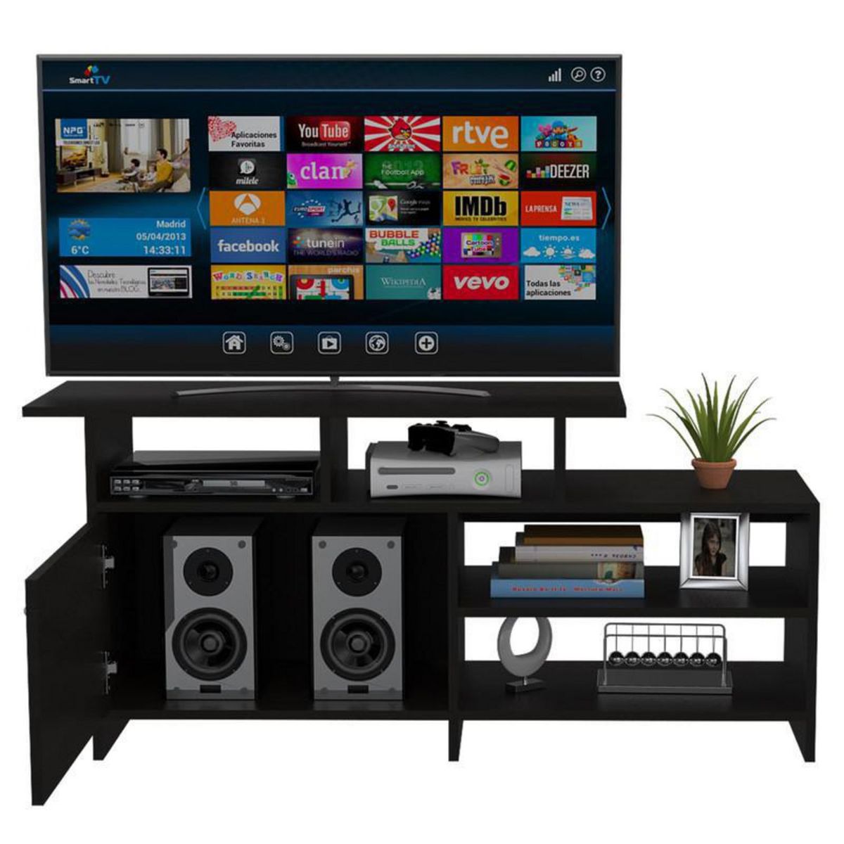 TUHOME - Mesa de TV 40" Lima Negro