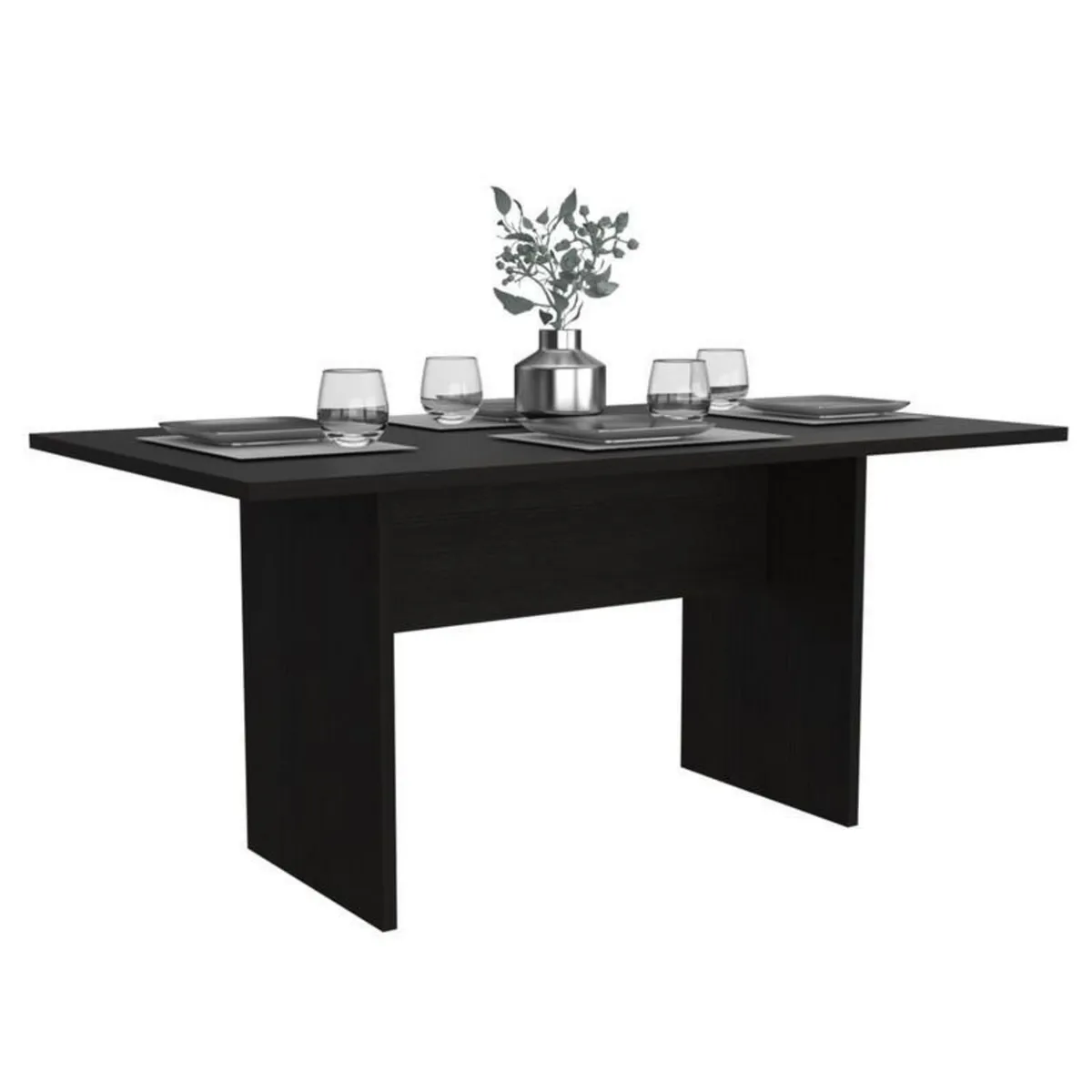TUHOME - Mesa de Comedor Melamina Beijing Wengue